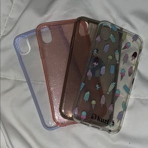 4 clear iphone XR cases!!!!